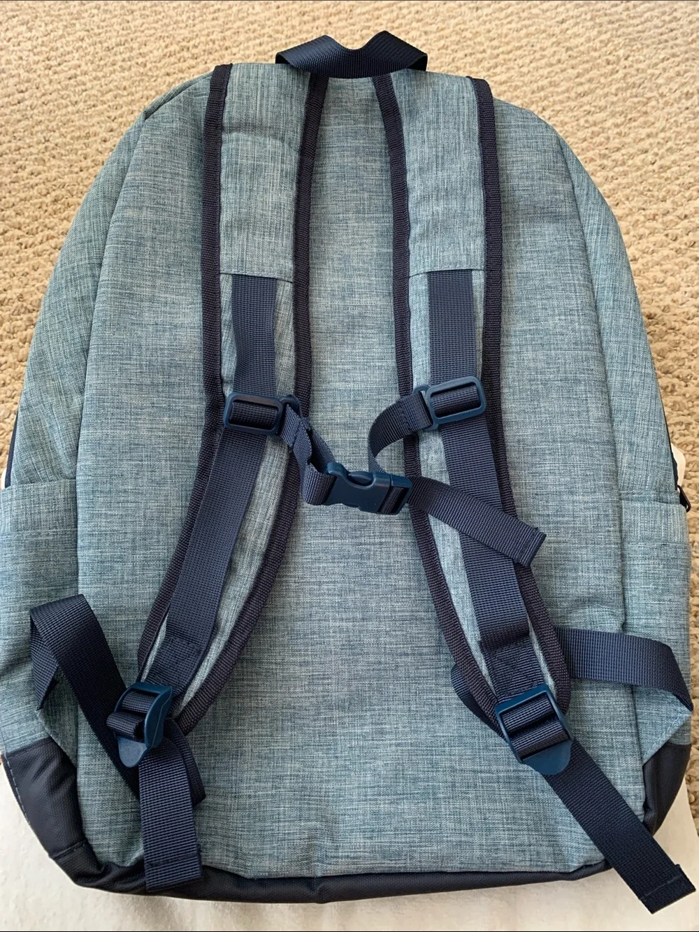 BellaRusso 18.75” Blue Backpack with Navy Blue Base